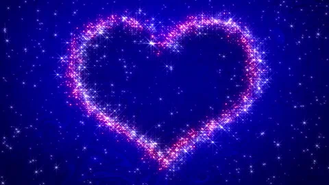 Glitter Heart Shining Particles background BfA1 Stock Footage 144918982