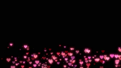 Glitter hearts lower third animation video Stock Footage 147937536