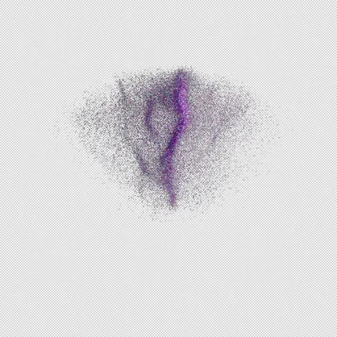 Glitter Hit on Alpha 004 Stock Footage 329078077