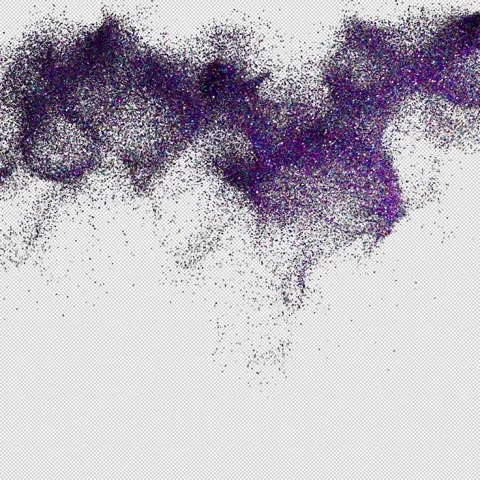 Glitter Hit on Alpha 015 Stock Footage 329078192