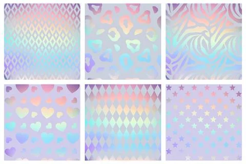 Glitter hologram texture. Foil pattern. Metal gradient. Pastel confetti on .. Illustrazione stock