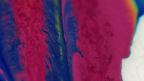 Glitter ink flow paint blend blue pink fluid mix Stock-Footage 275720270