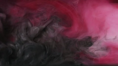 Glitter ink water smoke cloud pink black vapor Stock Footage 282231362