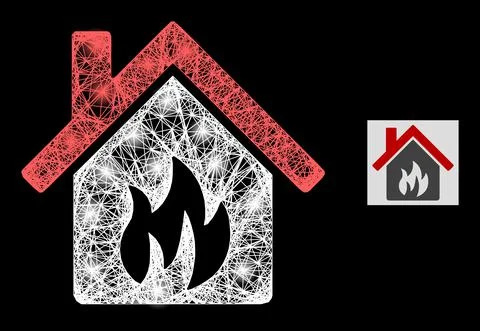 Glitter Irregular Mesh Kitchen Building with Lightspots Ilustración de archivo