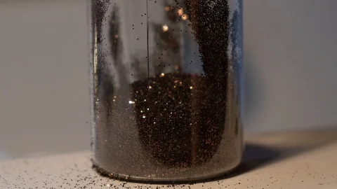 Glitter in a jar closeup Video stock 122515385