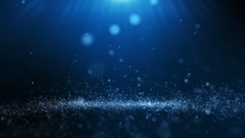 Glitter light blue particles stage and light shine abstract background. Stock Footage 208075222