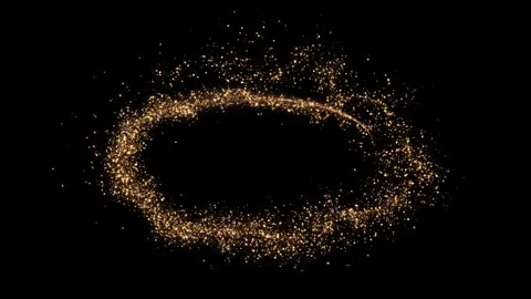 Glitter Light circle trail Sparkling star dust trail particle effect animation Stock Footage 316253867
