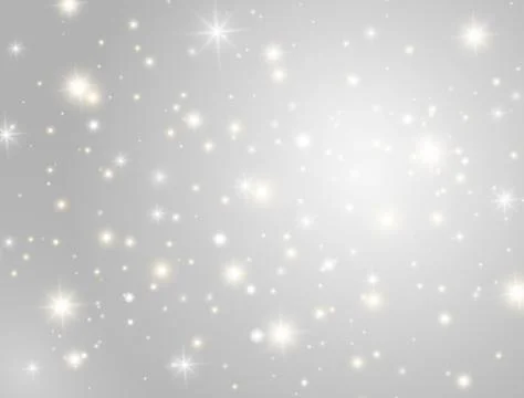 Glitter light effect design. Christmas banner. Bright golden and white sparkles Stock Illustration