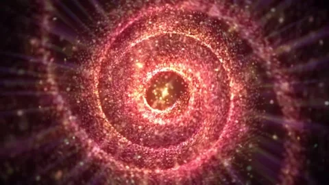 Glitter Light Rays Orange Red Particles Circling Animation Stock Footage 276186133