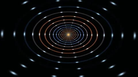 Glitter light streak transition shows bright circles Stock Footage 342461713