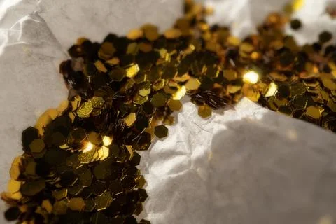 Glitter on a light surface Foto stock