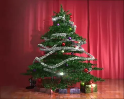 Glitter lights blinking on tree graphics motion Stock Footage 254867624