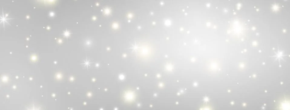 Glitter lights effect long banner. Magic dust particles. Christmas design Stock Illustration