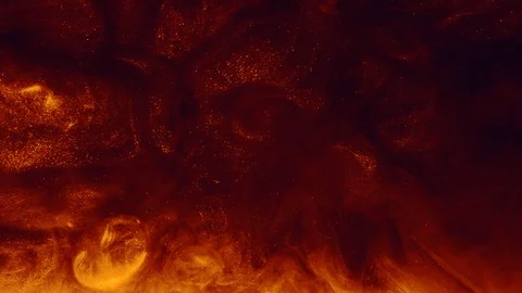 Glitter liquid background red orange cloud motion Vidéo 123581281