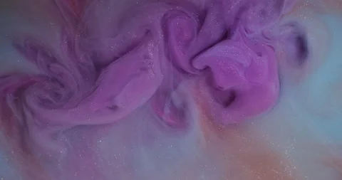 Glitter liquid shiny particles splash paint cloud Video stock 334012584