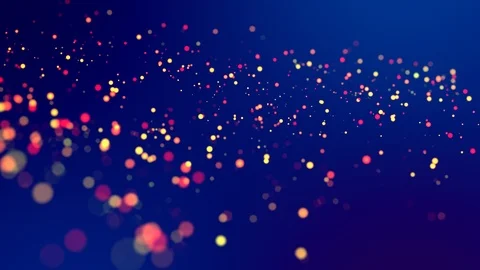 Glitter magic multicolor particles fly and glow in viscous liquid with amazing Stock Footage 118946638