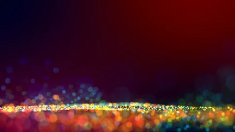 Glitter magic multicolored particles fly and glow in viscous liquid with amazing Stock Footage 125894034