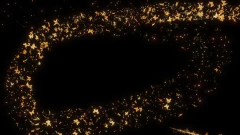 Glitter Magic Sparkle Magic Glitter Golden Butterfly Shape 스톡 동영상 283553503