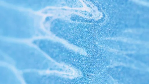 Glitter overlay colored fluid abstract blue art Video stock 291763210