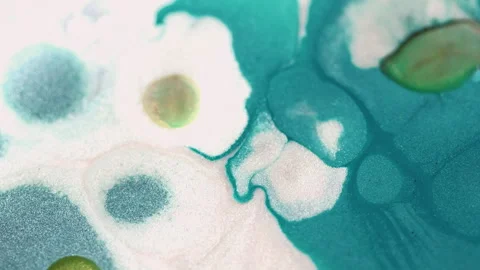 Glitter paint drop ink splash water blue white mix Video stock 261727863