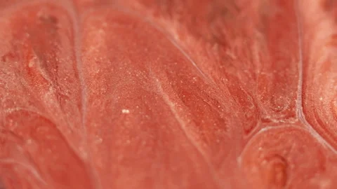 Glitter paint flow fluid spill red marble wave art Stock Footage 281215812