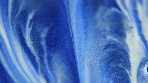 Glitter paint flow shimmering texture blue white Stock Footage 264277032