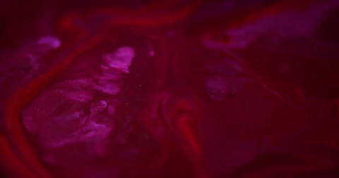 Glitter paint flow sparkling fluid pink red mix Video stock 270445170