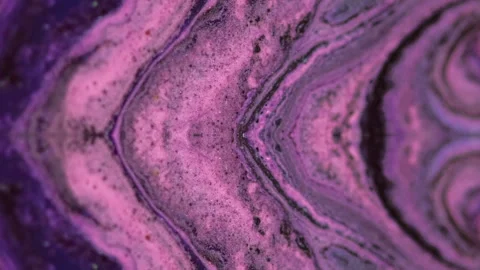 Glitter paint flow sparkling fluid purple pink ink Stock Footage 279408664