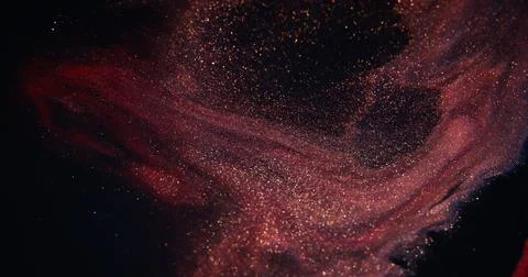 Glitter paint fluid art blend sparkling spilling Stock Illustration