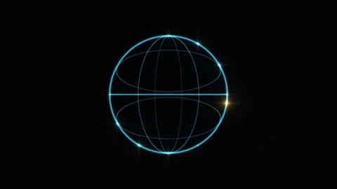 Glitter Particle Constellation Icon System Seamless Loop Stock-Footage 342743521