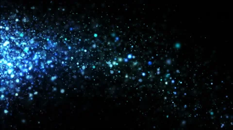 Glitter Particles Drifting Blue Stock Footage 40085724