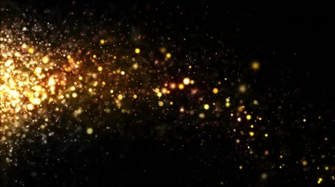 Glitter Particles Drifting Gold Stock Footage 40085812