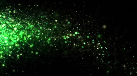 Glitter Particles Drifting Green Stock Footage 40085883