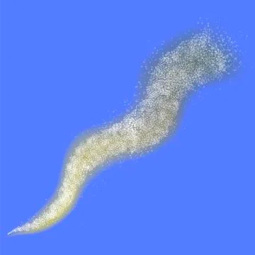 Glitter Particles Effect. Cosmic Sparcling Wave. Stock Illustration