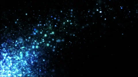 Glitter Particles Rising Blue Stock Footage 40086309