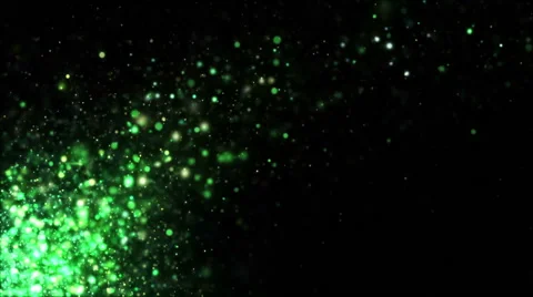 Glitter Particles Rising Green Stock-Footage 40086588