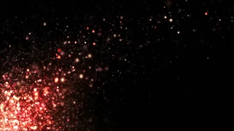 Glitter Particles Rising Orange Stock Footage 40086733