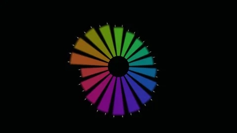 Glitter Radial Bar Chart Particle Animation Seamless Loop Stock Footage 342443069
