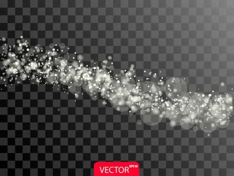 Glitter realistic lines light effect on transparent background. Vector illust Stock-Illustration