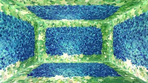 Glitter Room background 3D illustration Green Star 2 07 Illustrazione stock