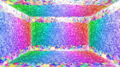 Glitter Room background 3D illustration Colorful Star 2 02 Illustrazione stock