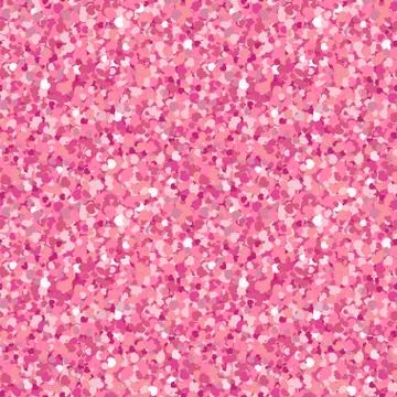 Glitter seamless pattern. Pink hearts. Seventh Valentine's Day. Love. Vector Stock Illustration