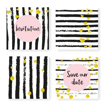 Glitter Sequins. Stripe Rain Invite. Scatter Stock Illustration