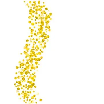 Glitter Sequins. Yellow Simple Art. Feminine Stock Illustration
