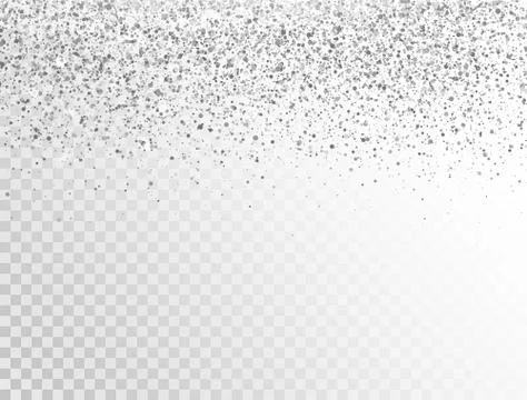 Glitter silver border with space for text. Luxury glitter decoration. Silver  Stock Illustration