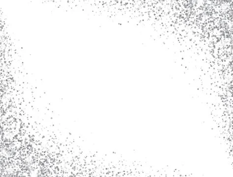 Glitter silver frame with space for text. Luxury glitter decoration border. S Stock Illustration