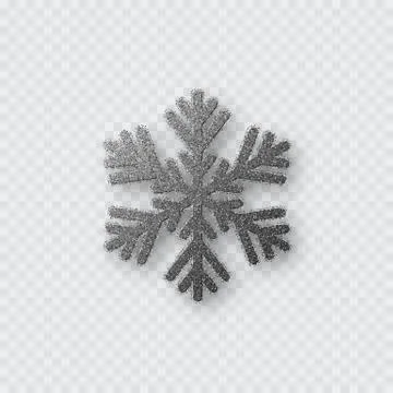 Glitter silver snowflake. Ilustración de archivo