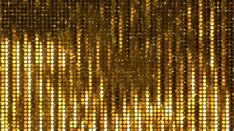 Glitter Spangle line curtain 3D illustration background Gold209 Stock Illustration