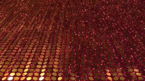 Glitter Spangle line curtain perspect 3D illustration background Gold307 Stock Illustration