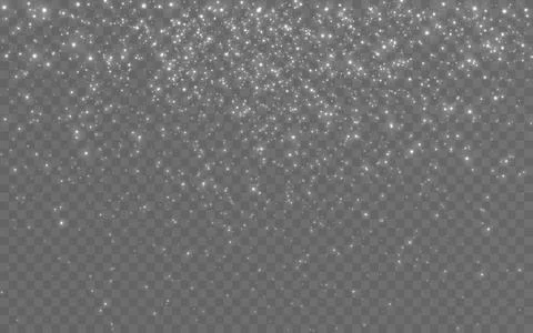 Glitter sparkle background with silver light particles. Christmas magic rain Stock Illustration